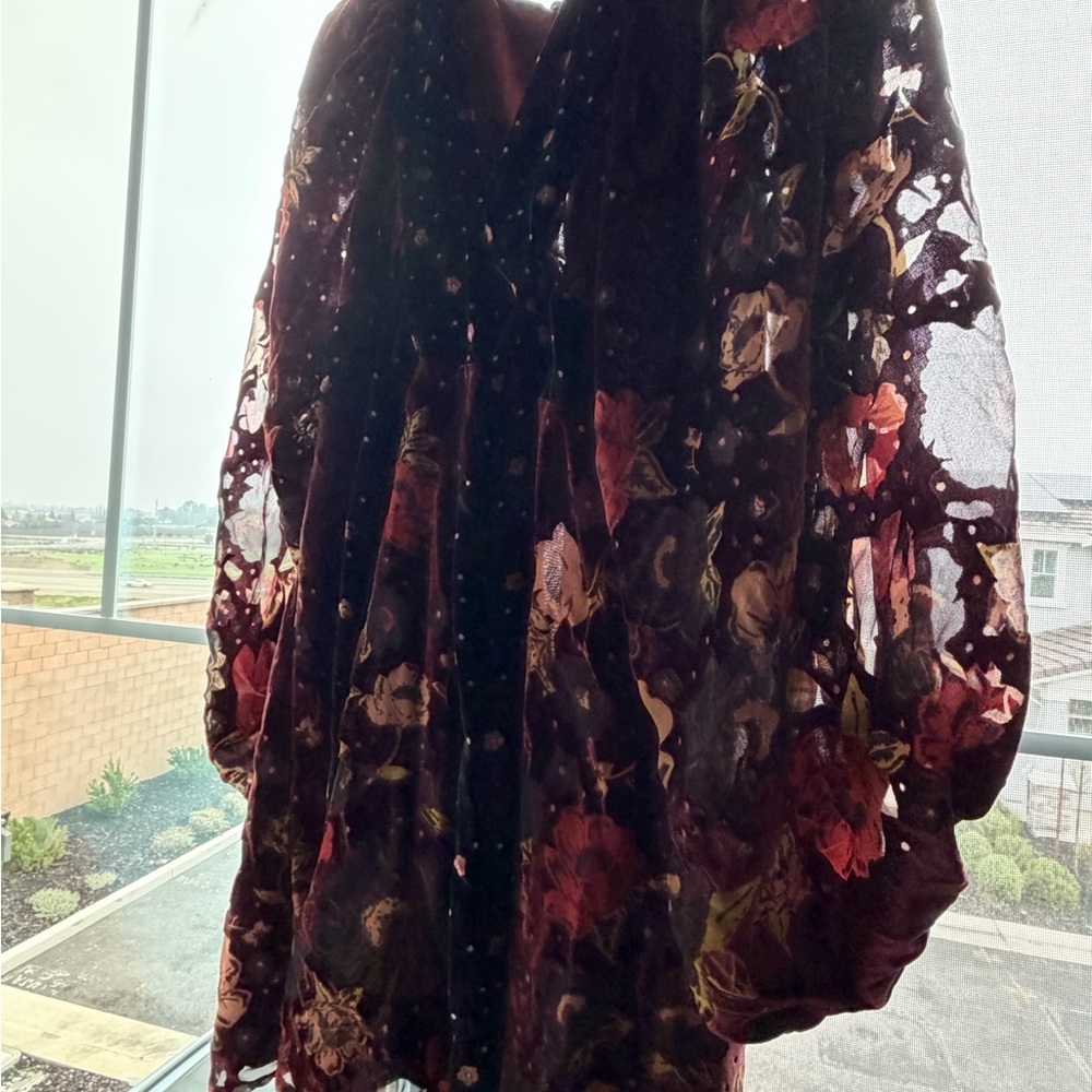 Floral Lace Dress with Cape